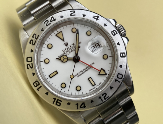 Benwatch.com - ROLEX - 1991 Explorer 2 16570 Chicchi di Mais Box and Papers