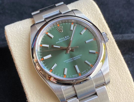2020 Oyster Perpetual 114200 OLIVE GREEN Discontinued Full Set
