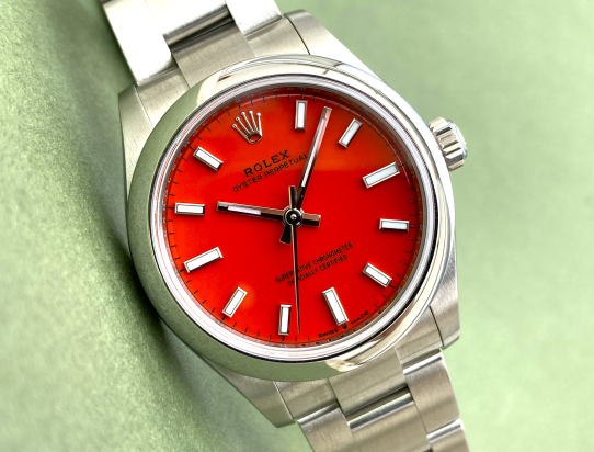 2021 Oyster Perpetual Coral Red 277200 New full set Collector