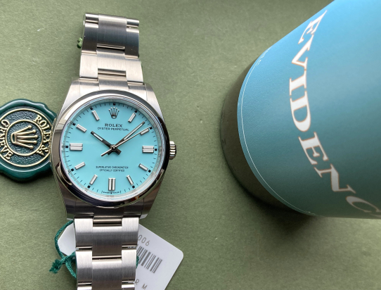 2022 Oyster Perpetual  126000 Tiffany  Full Set Stickered