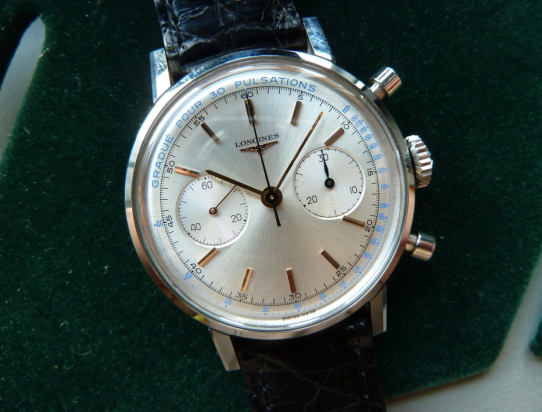 1960 Chronograph 30CH ref 7413 NOS UNWORN + Longines service.