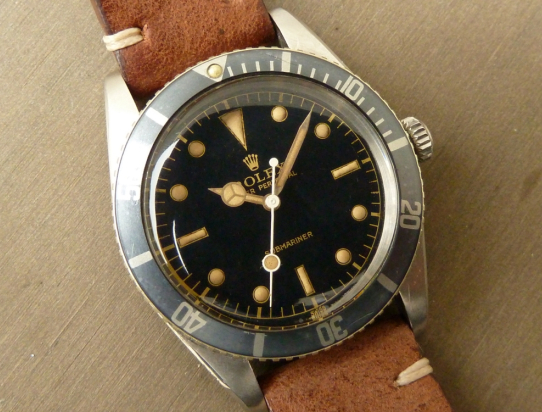 1957 Submariner 6536/1 Gilt dial BIG BUBBLE